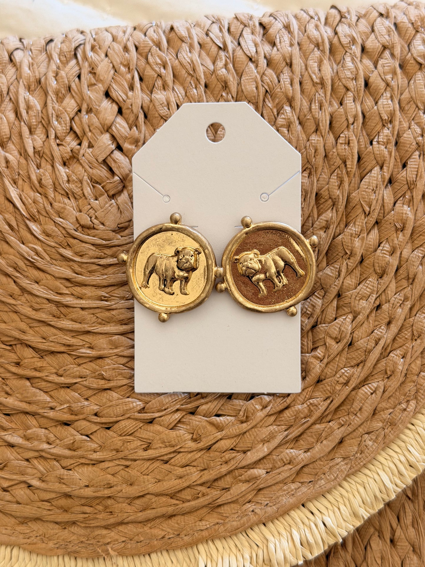 GA bulldog stud earrings