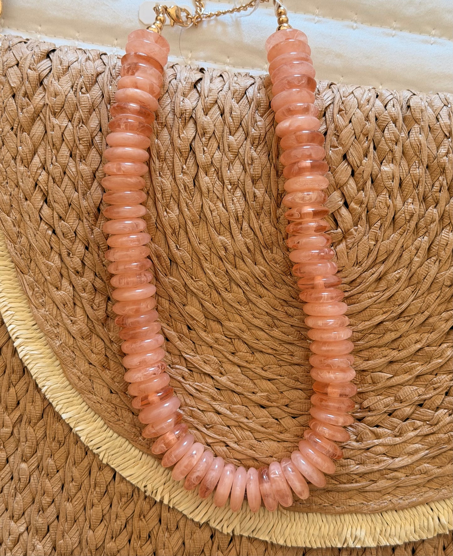 Blush beaded necklace