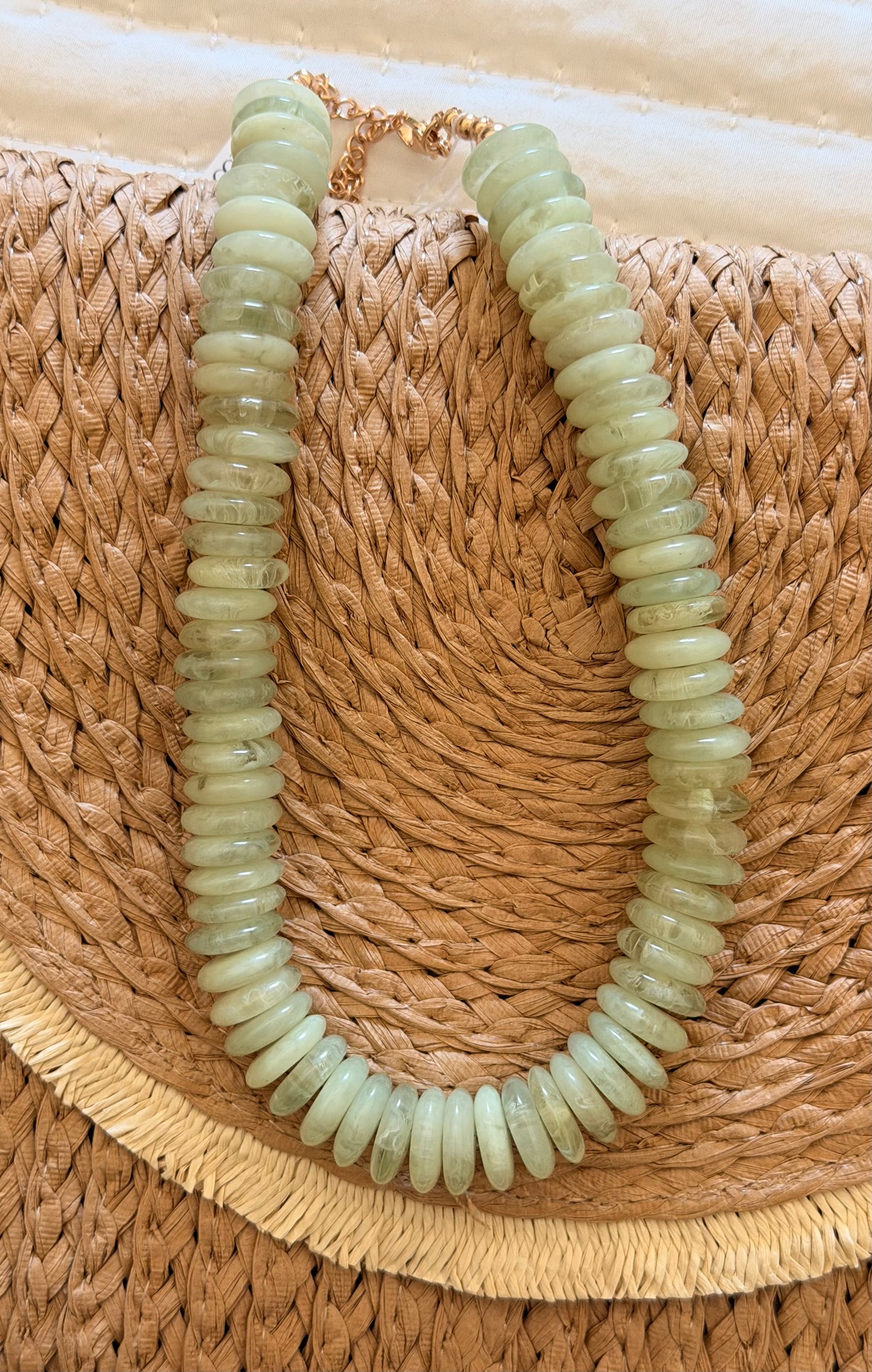 Green beaded necklace