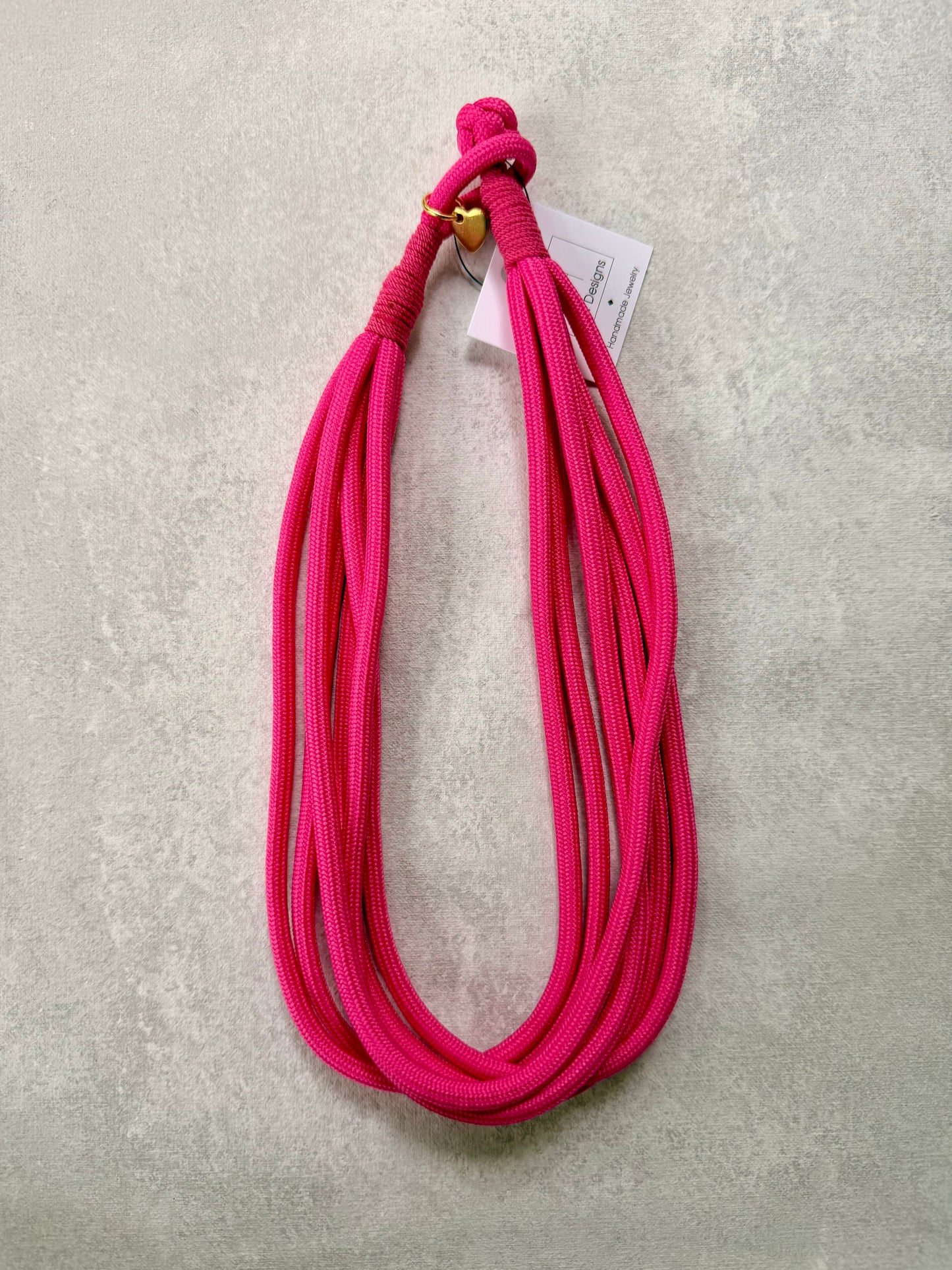 Hart Designs Rope Necklace- Pink