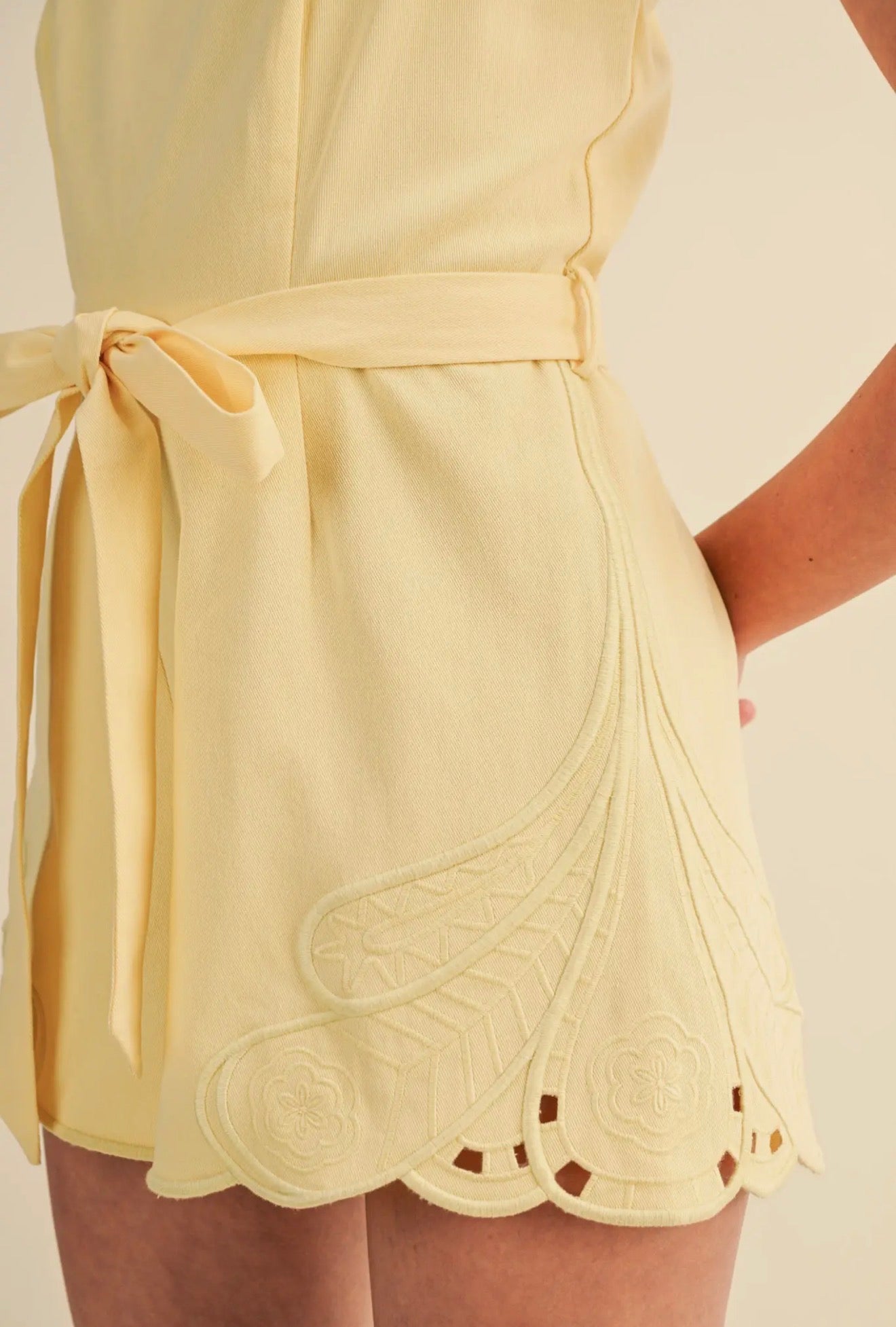 Yellow Cut out Romper