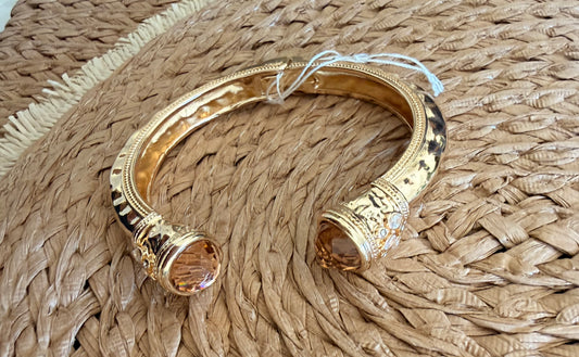 Tan jewel bangle bracelet