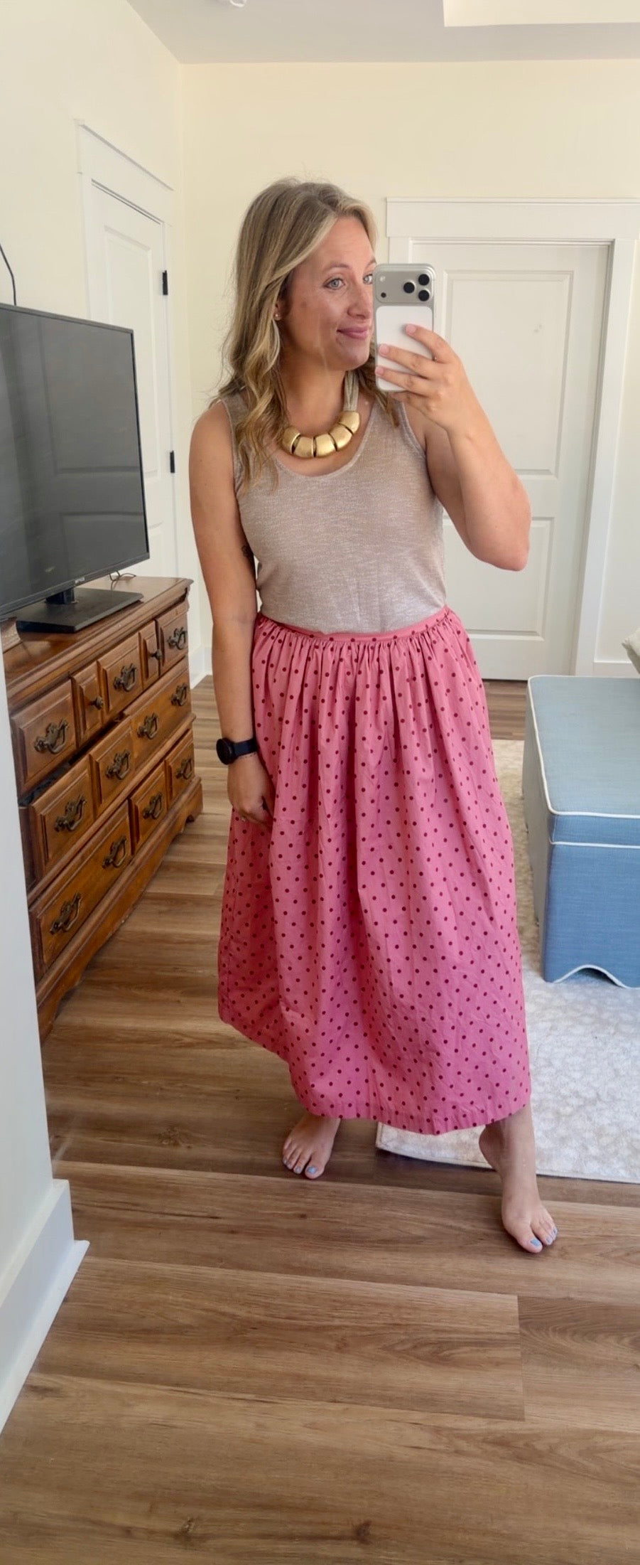 Polka Dot maxi skirt