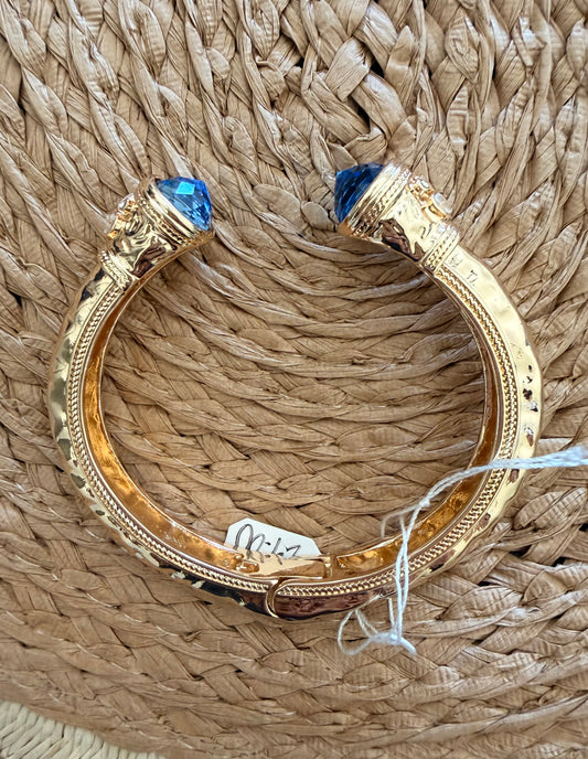 Blue jewel bangle bracelet