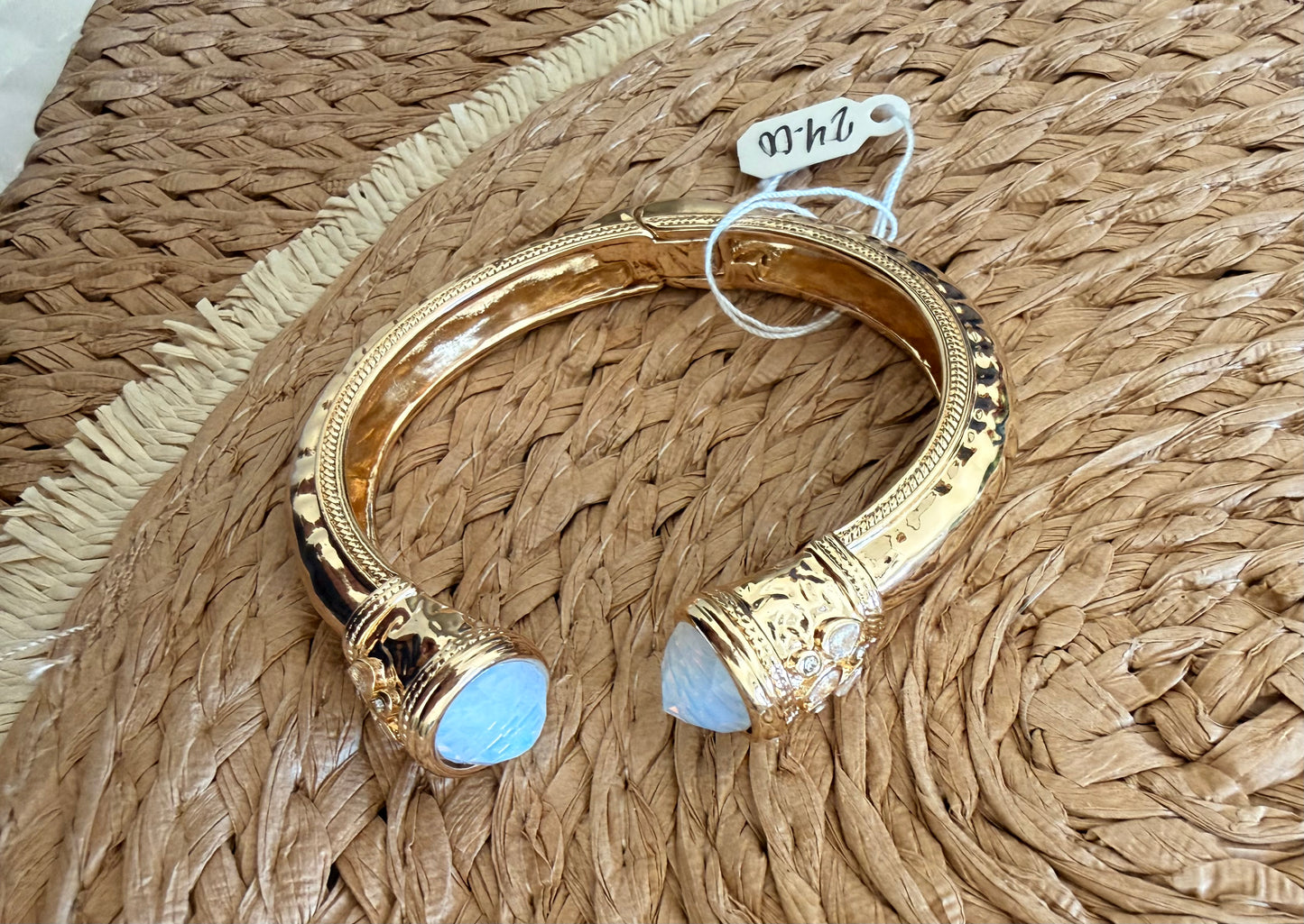 Opal jewel bangle bracelet