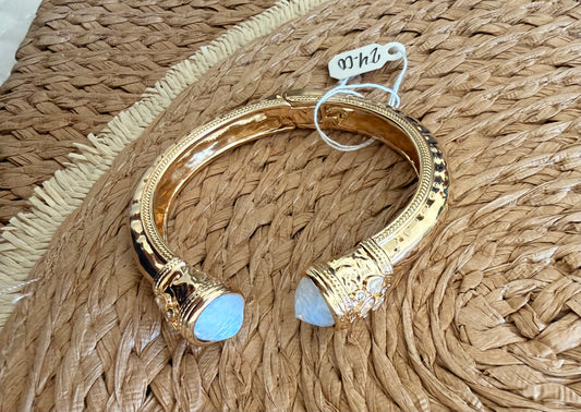 Opal jewel bangle bracelet