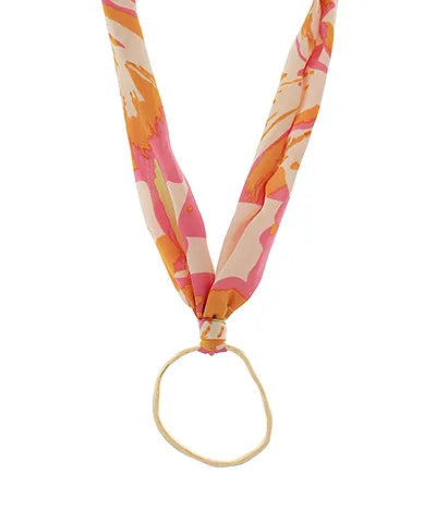 Scarf Necklace with Charm