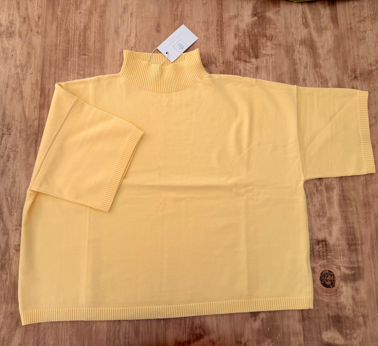 Yellow High Neck Sweater