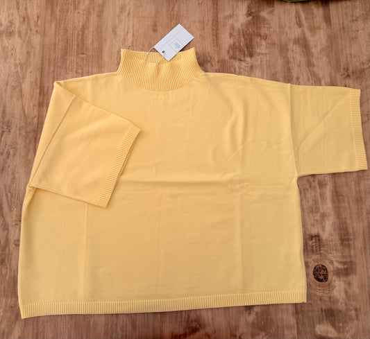 Yellow High Neck Sweater