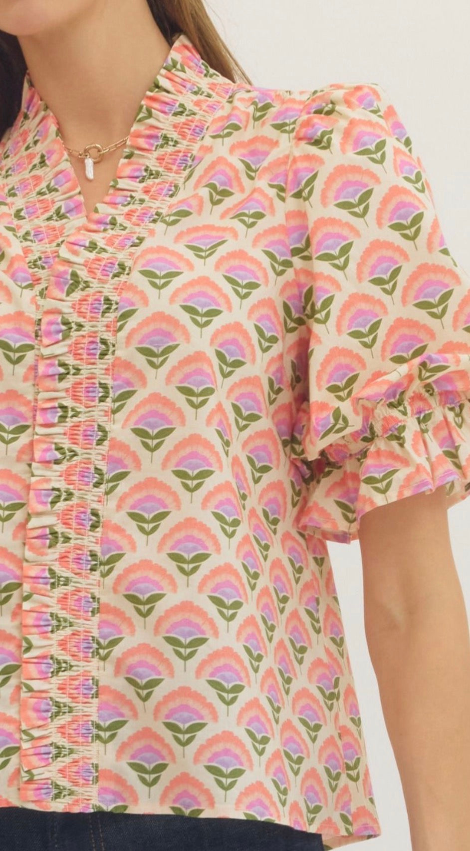 Vanilla Floral Top