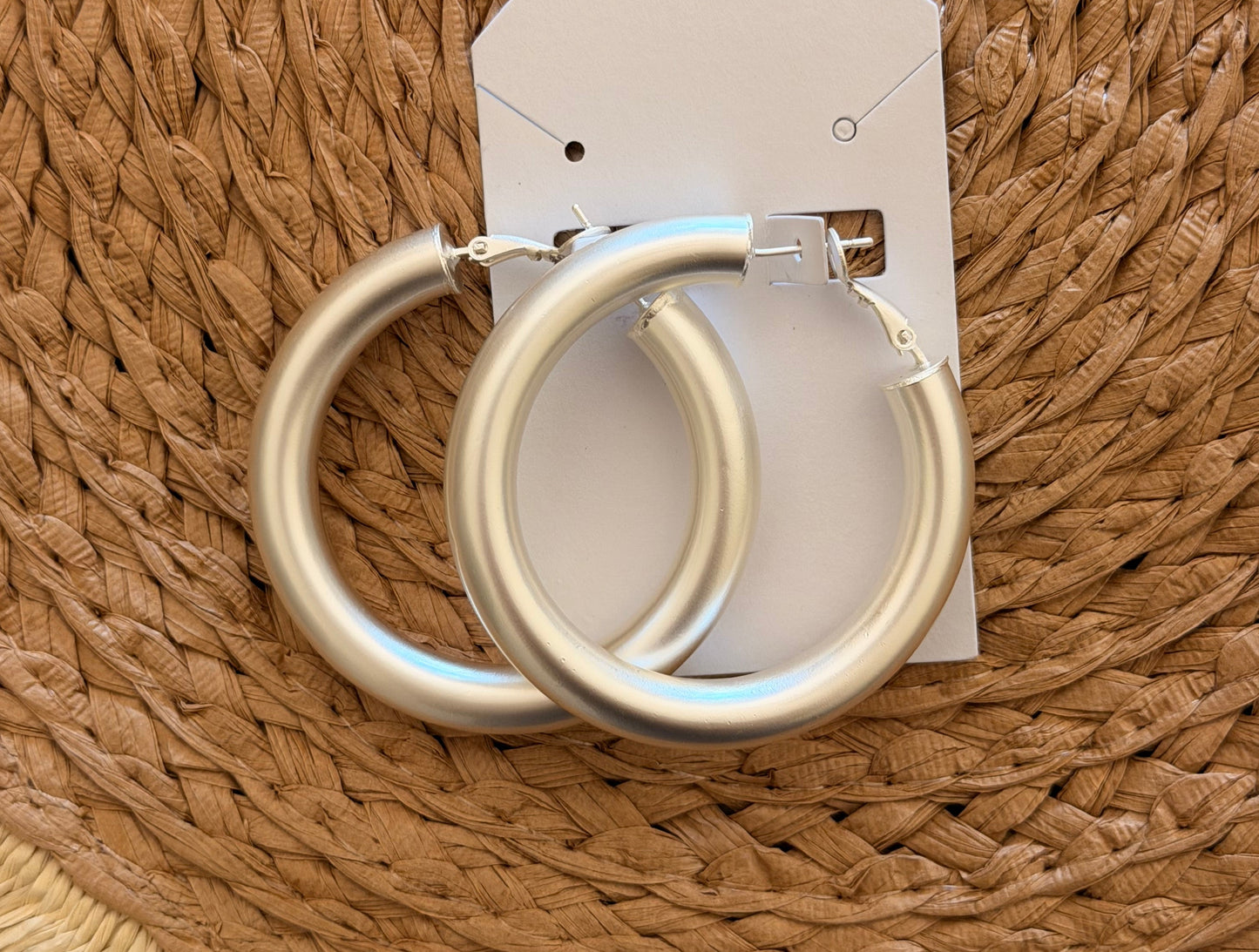 Silver hoop earrings