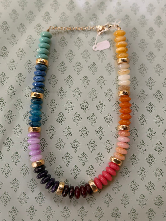 Bold color bead necklace