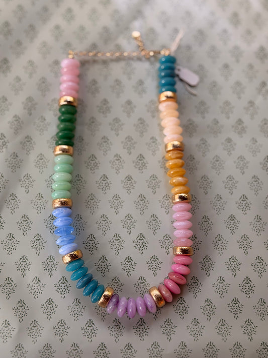 Pastel bead necklace