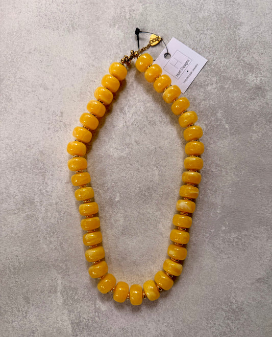 Hart Designs Bead Necklace- Yellow