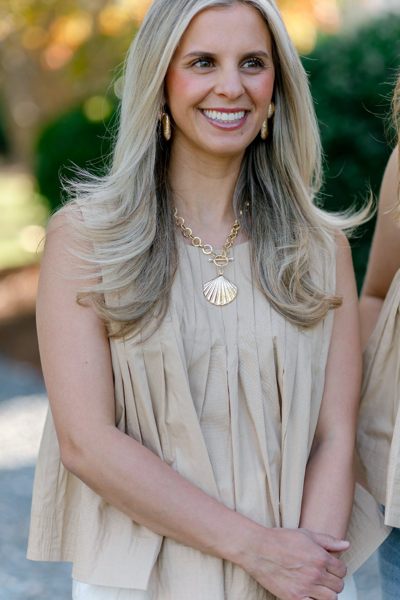 Pleated Slight Crop Sleeveless Top