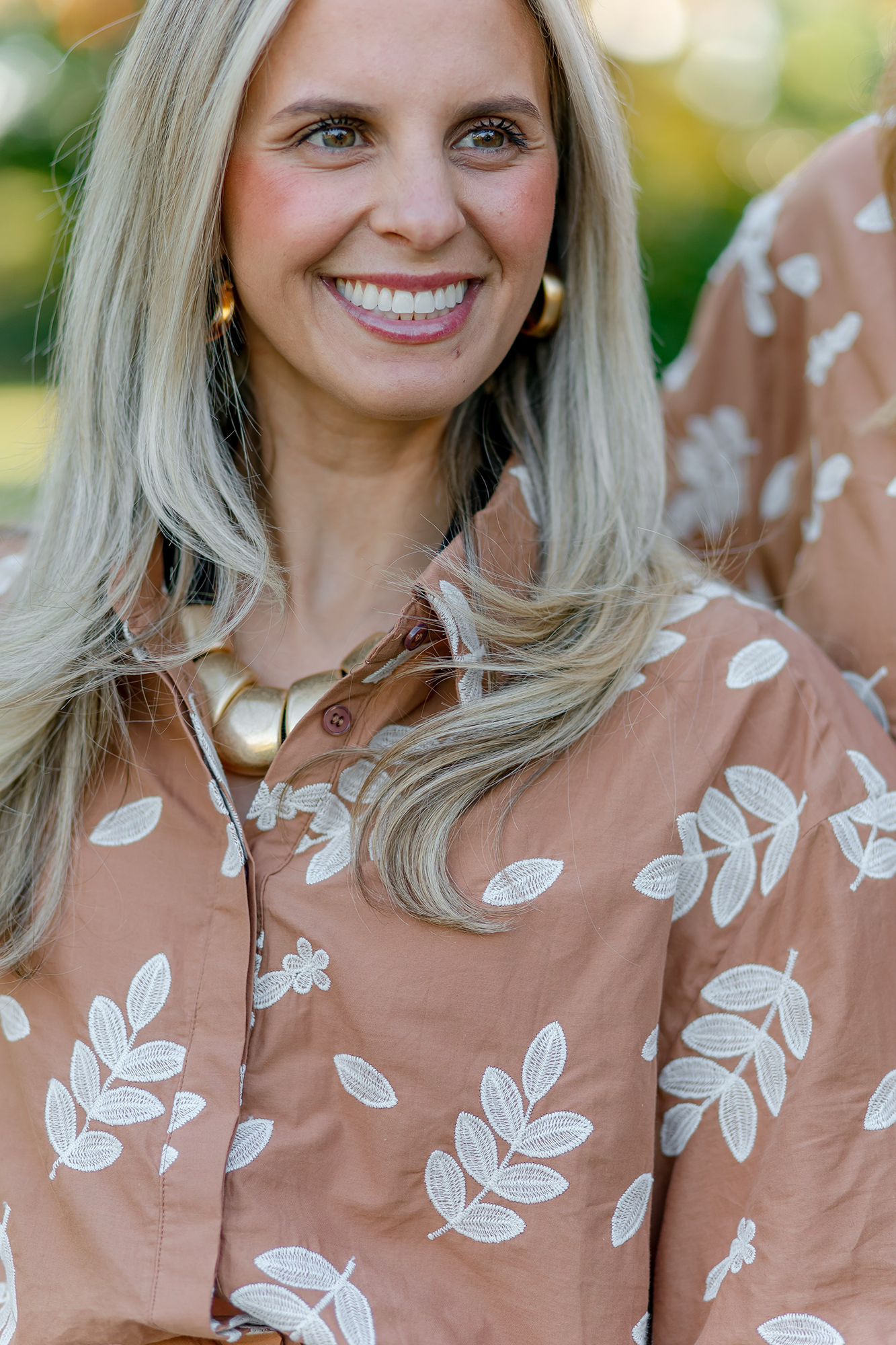 Brown Embroidered Set