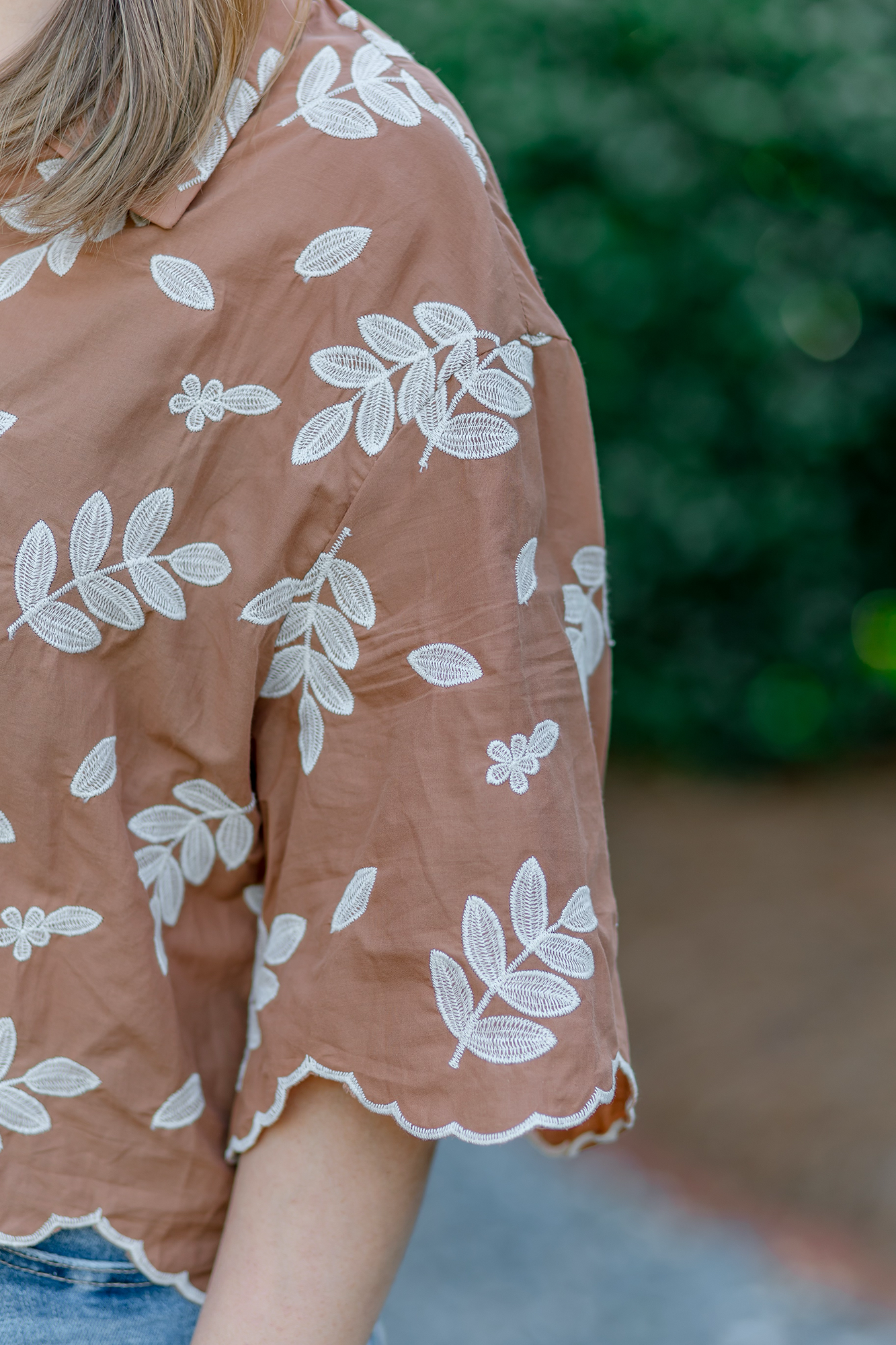 Brown Embroidered Set