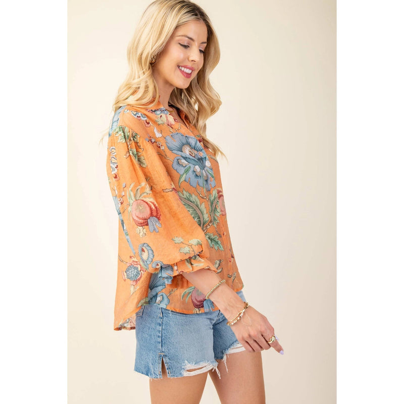 Printed Floral Top